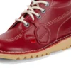 Kick Hi voor volwassen dames, leer, rood