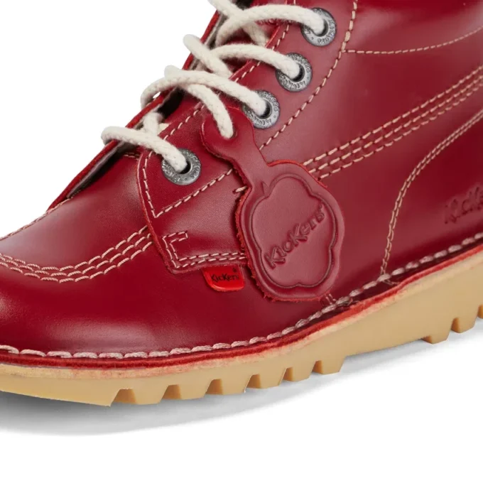 Kick Hi voor volwassen dames, leer, rood
