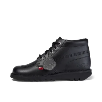 Kick Hi voor volwassen dames, leer, zwart