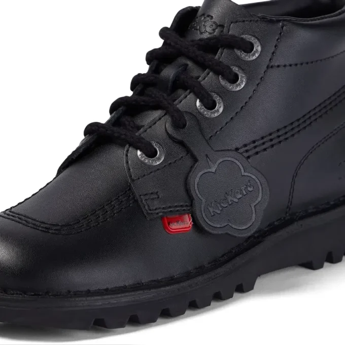 Kick Hi voor volwassen dames, leer, zwart