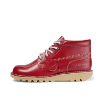 Kick Hi voor volwassen heren, leer, rood