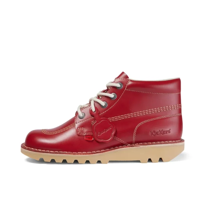 Kick Hi voor volwassen heren, leer, rood