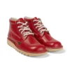 Kick Hi voor volwassen heren, leer, rood