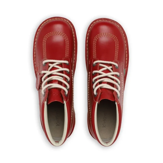 Kick Hi voor volwassen heren, leer, rood