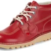 Kick Hi voor volwassen heren, leer, rood