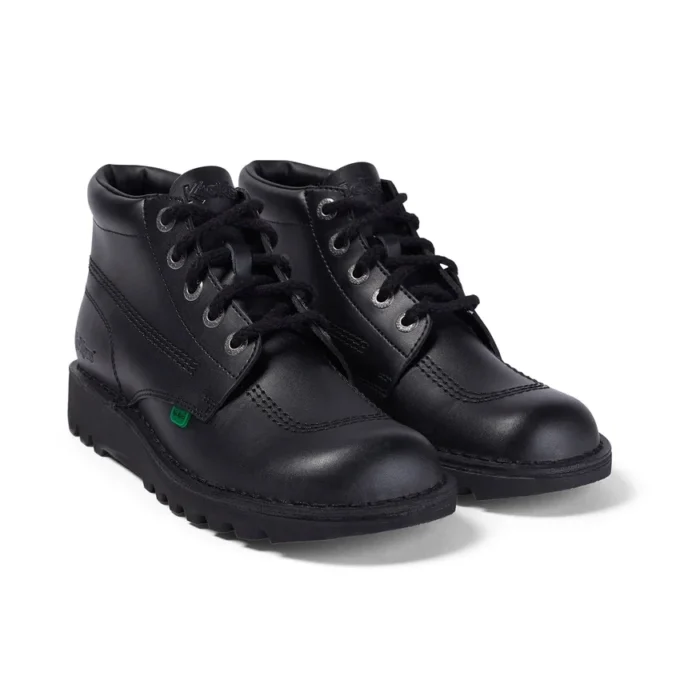 Kick Hi voor volwassen heren, leer, zwart