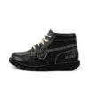 Kick Hi voor volwassenen, unisex, generfd leer, Mains, grijs