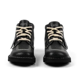 Kick Hi voor volwassenen, unisex, generfd leer, Mains, grijs