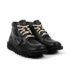Kick Hi voor volwassenen, unisex, generfd leer, Mains, grijs