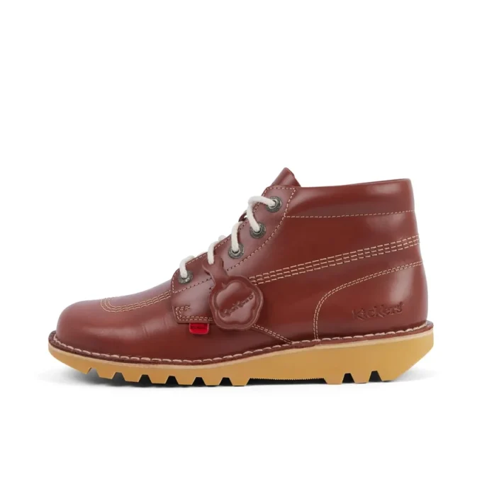 Kick Hi voor volwassenen, unisex, leer, donkerbruin