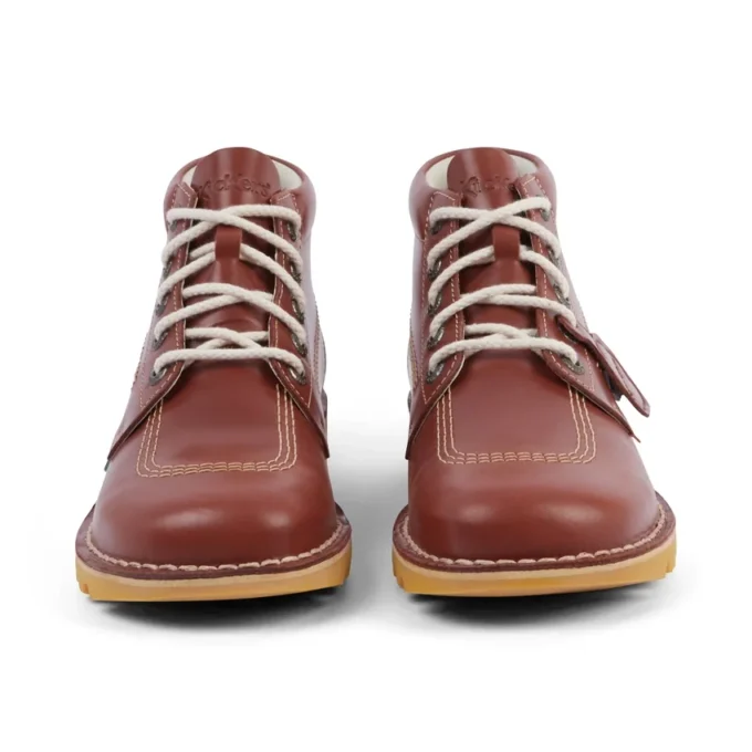Kick Hi voor volwassenen, unisex, leer, donkerbruin
