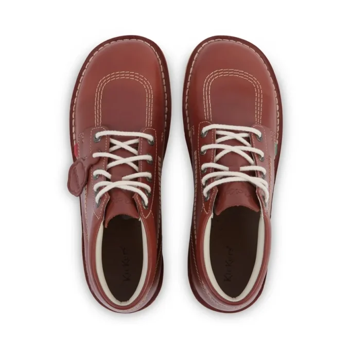 Kick Hi voor volwassenen, unisex, leer, donkerbruin