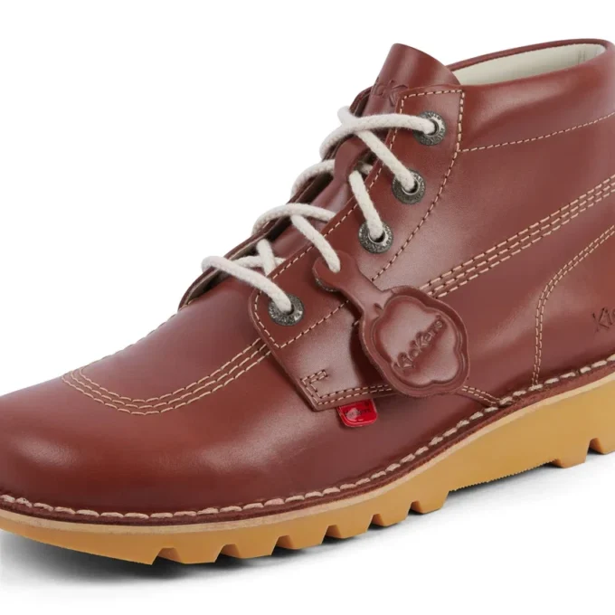 Kick Hi voor volwassenen, unisex, leer, donkerbruin