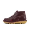 Kick Hi voor volwassenen, unisex, leer, donkerrood
