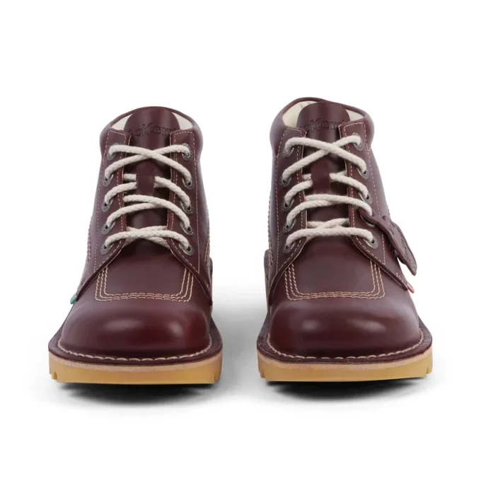 Kick Hi voor volwassenen, unisex, leer, donkerrood