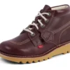 Kick Hi voor volwassenen, unisex, leer, donkerrood