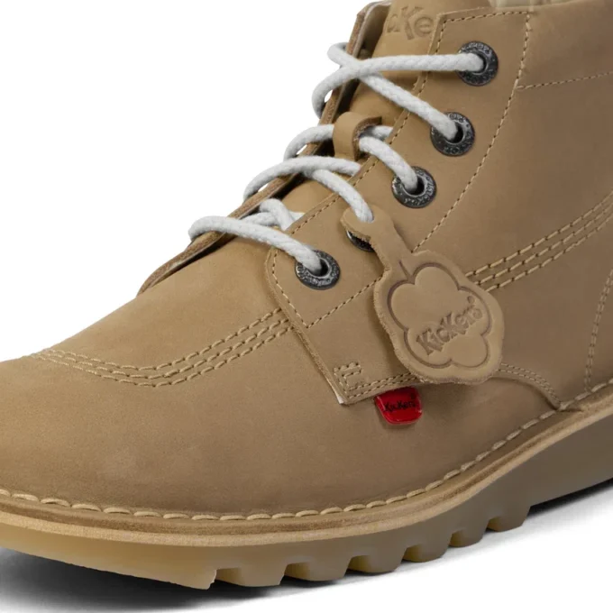 Kick Hi voor volwassenen, unisex, leer, zandkleur