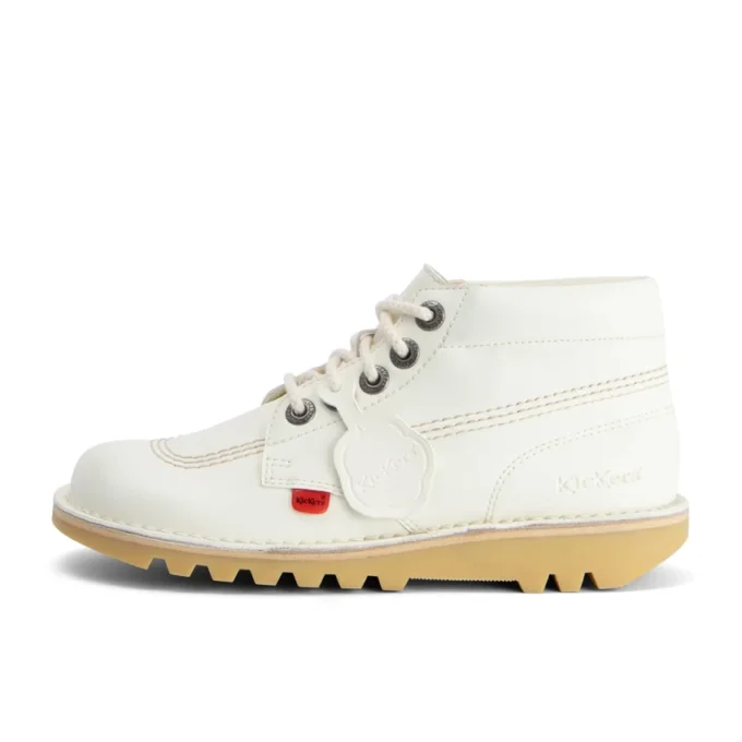 Kick Hi voor volwassenen, unisex, leeralternatief, wit