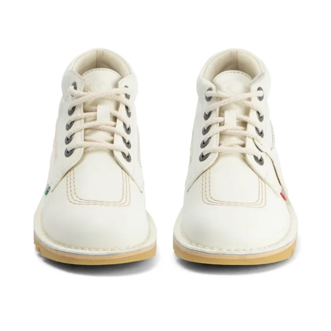 Kick Hi voor volwassenen, unisex, leeralternatief, wit