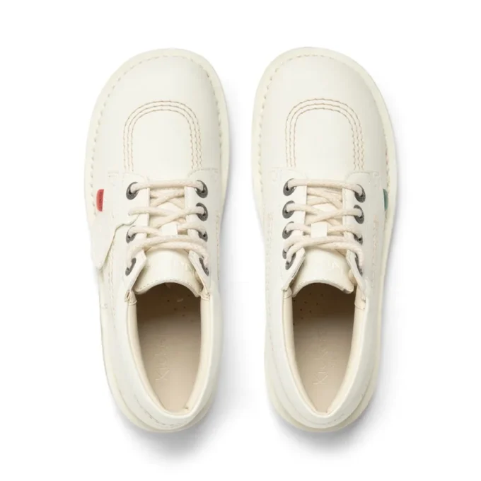 Kick Hi voor volwassenen, unisex, leeralternatief, wit