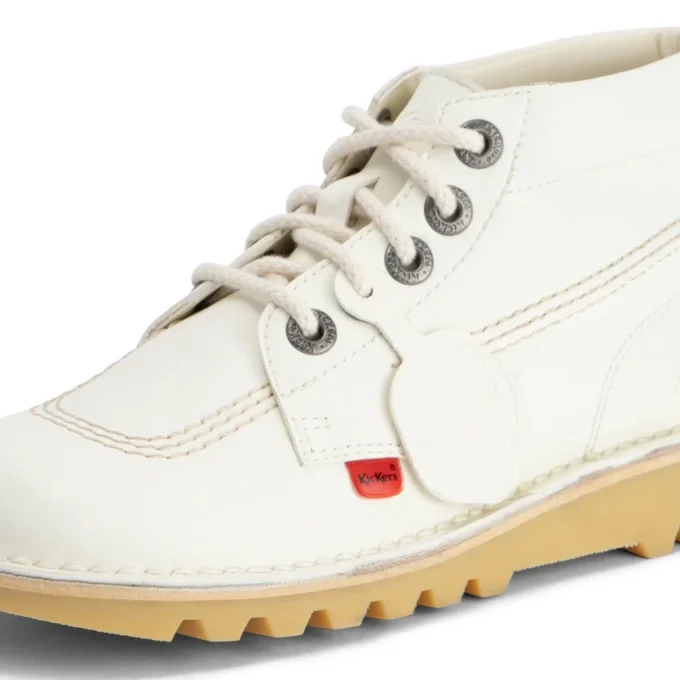 Kick Hi voor volwassenen, unisex, leeralternatief, wit