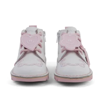 Kick Hi Wave leer wit voor babymeisjes