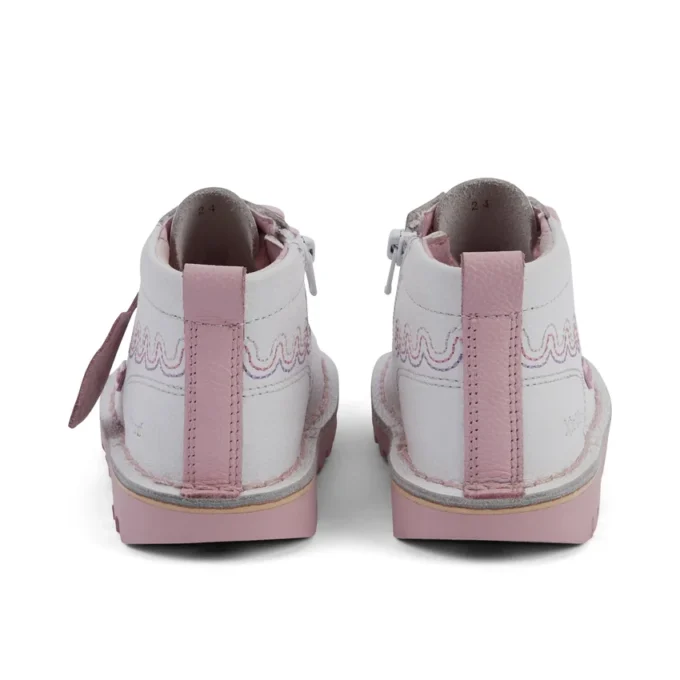 Kick Hi Wave leer wit voor babymeisjes
