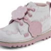 Kick Hi Wave leer wit voor babymeisjes