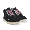 Kick Hi Winter-laarzen van nubuck voor babymeisjes, zwart