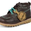 Kick Hi ZigZag-laarzen voor babyjongens, bruin leer