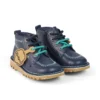 Kick Hi ZigZag-laarzen voor babyjongens, leer, marineblauw
