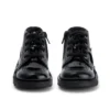 Kick Hi Zip voor babymeisjes, leer en imitatielakleer, zwart