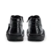 Kick Hi Zip voor babymeisjes, leer en imitatielakleer, zwart