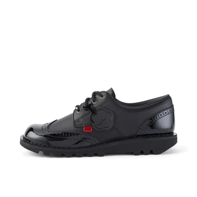 Kick Lo Brogue voor volwassen dames, zwart leer