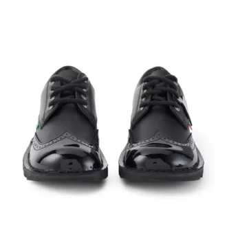 Kick Lo Brogue voor volwassen dames, zwart leer