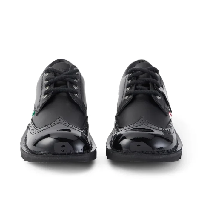 Kick Lo Brogue voor volwassen dames, zwart leer