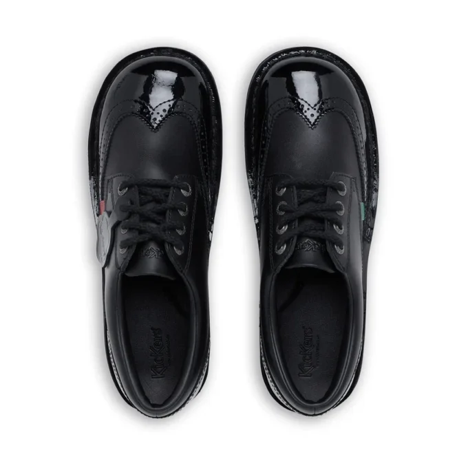 Kick Lo Brogue voor volwassen dames, zwart leer
