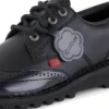 Kick Lo Brogue voor volwassen dames, zwart leer
