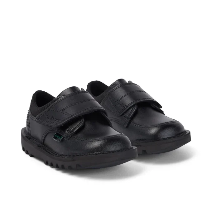 Kick Lo Scuff voor babyjongens, leer, zwart