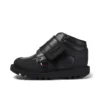 Kick Mid Scuff voor jongens, leer, zwart