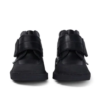 Kick Mid Scuff voor jongens, leer, zwart