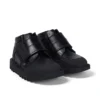 Kick Mid Scuff voor jongens, leer, zwart
