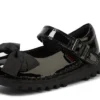 Kick Mj Bow voor babymeisjes, lakleder, zwart