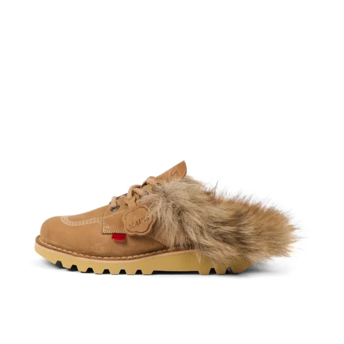 Kick Mule Fur Mains Tan voor volwassenen, unisex