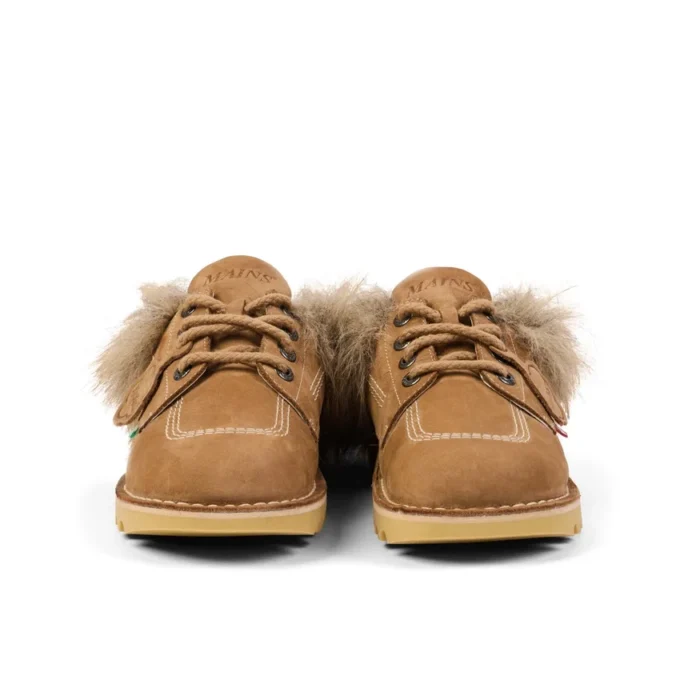 Kick Mule Fur Mains Tan voor volwassenen, unisex