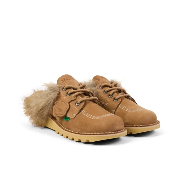Kick Mule Fur Mains Tan voor volwassenen, unisex