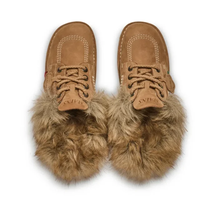Kick Mule Fur Mains Tan voor volwassenen, unisex