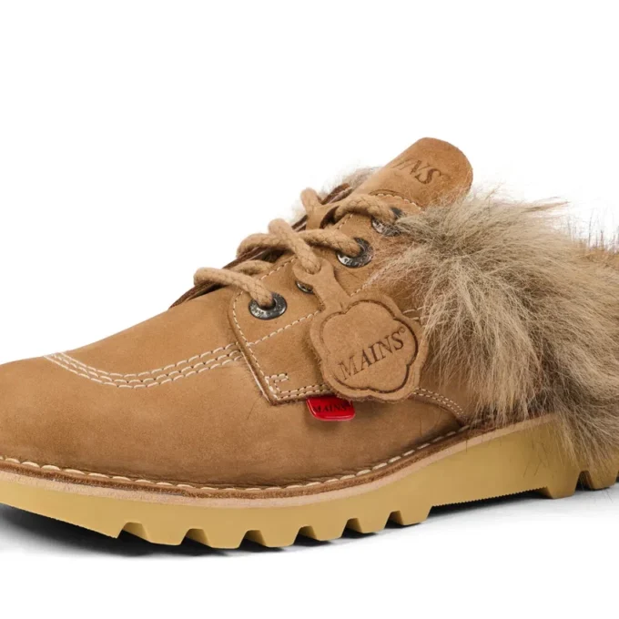 Kick Mule Fur Mains Tan voor volwassenen, unisex
