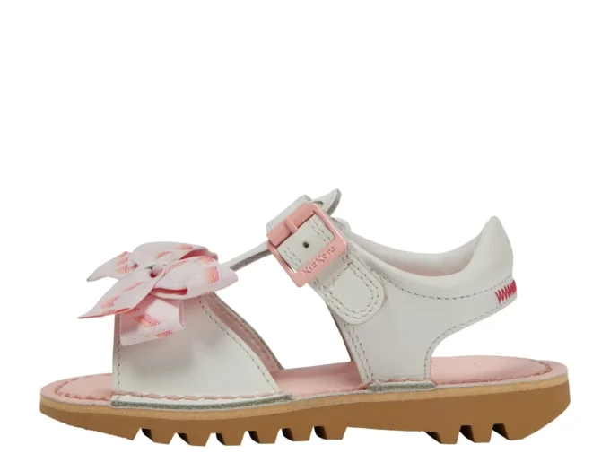 Kick Sandal voor babymeisjes, leer, wit