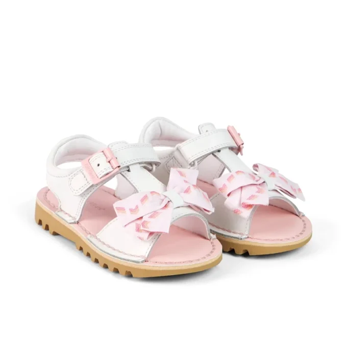 Kick Sandal voor babymeisjes, leer, wit